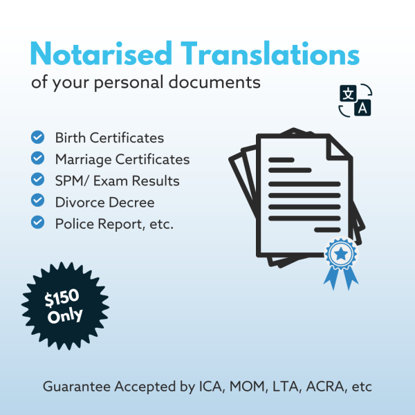 Notarised Translation of Malaysian Documents