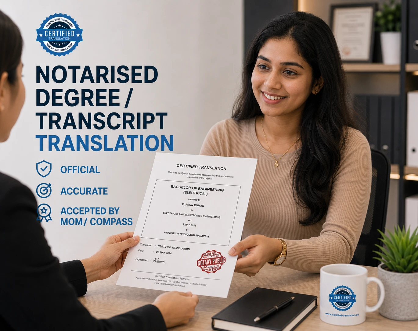Notarised Degree Transcript Translation