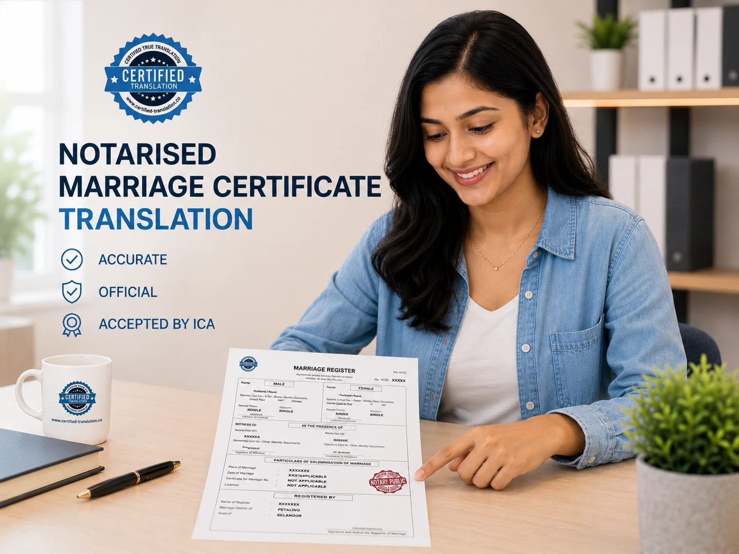 Notarised Marriage Certificate Translation